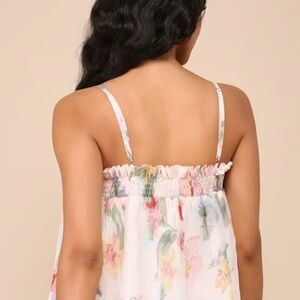 Lulu's Pastel Floral Strappy Dress